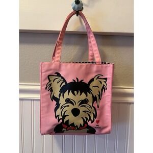 Marc Tetro Yorkie Tote Bag Pink